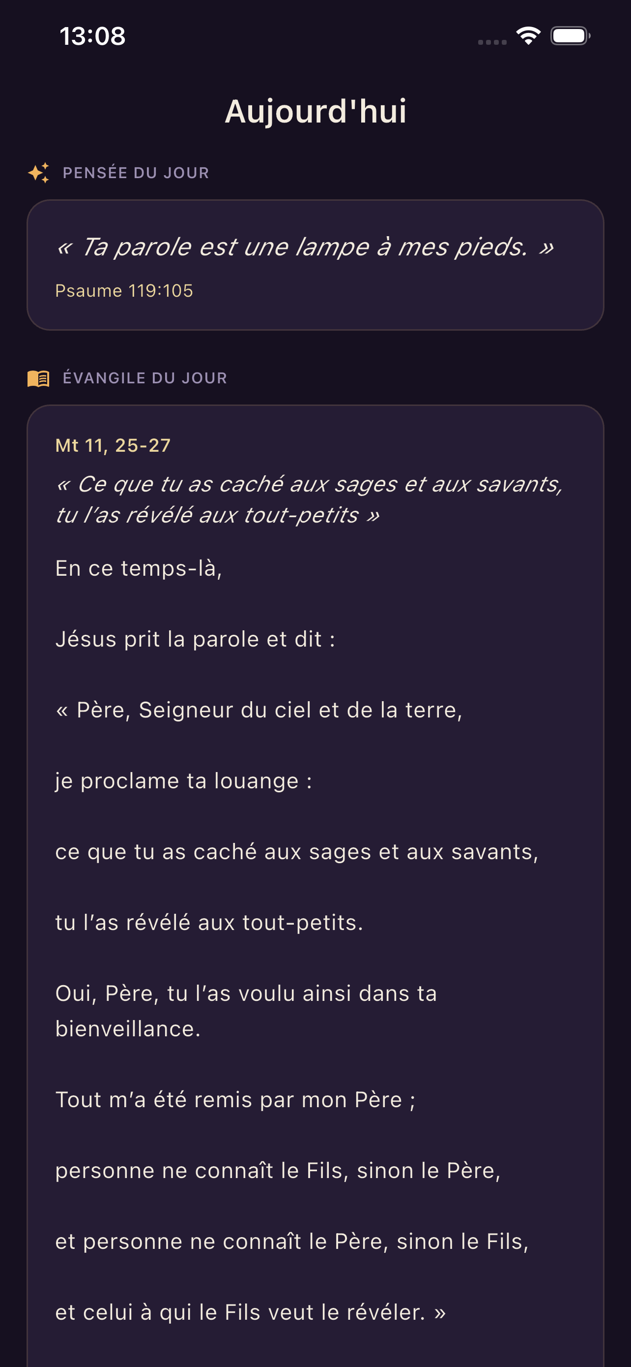 Aujourd'hui — Cierge